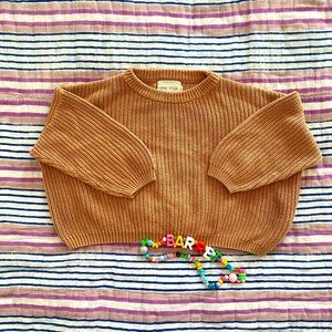 Chunk Knit Crop Toddler Sweater